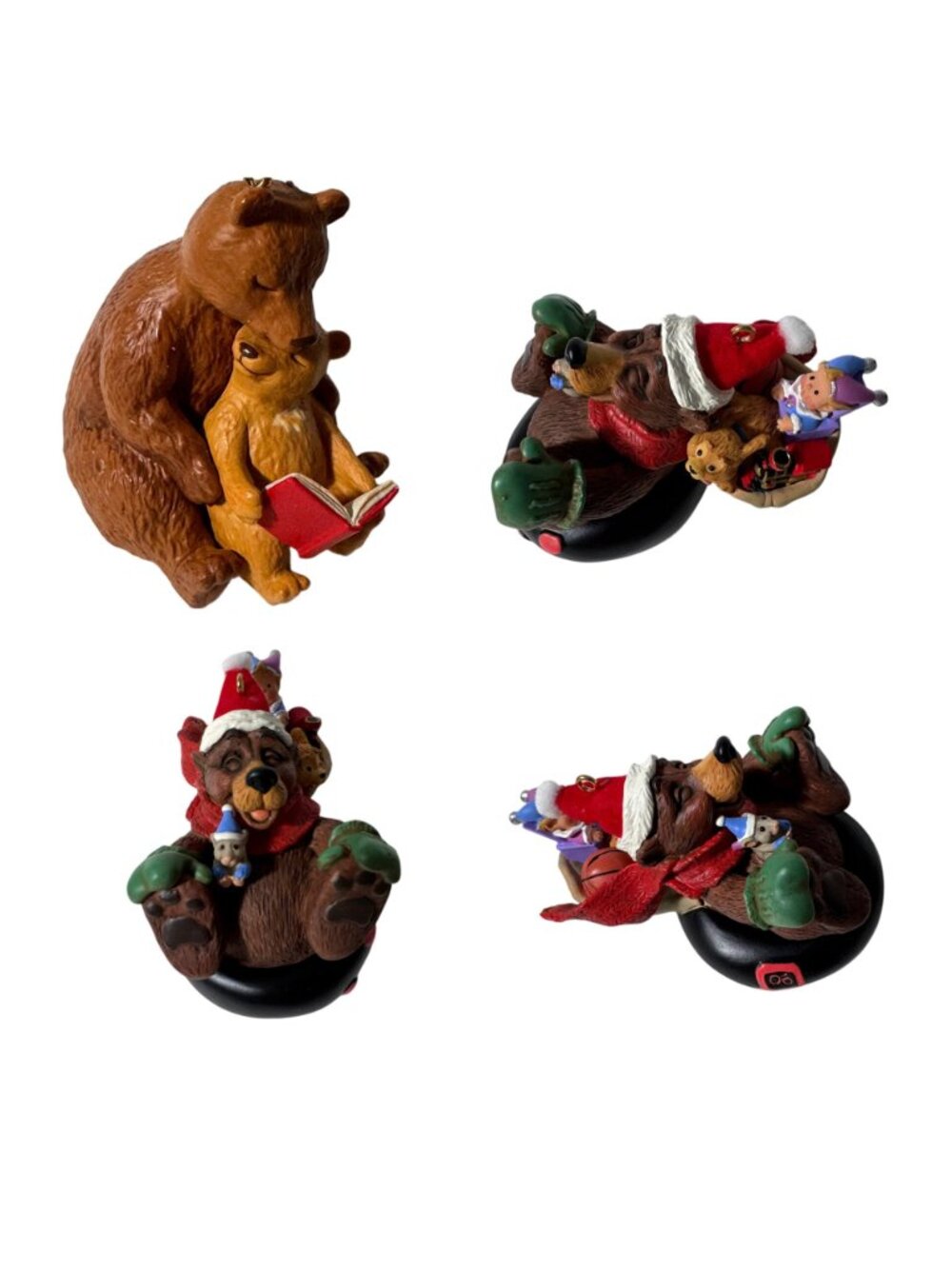 Hallmark Keepsake Christmas Ornament Collection Snowmen Bears & Santa Lot of 10
